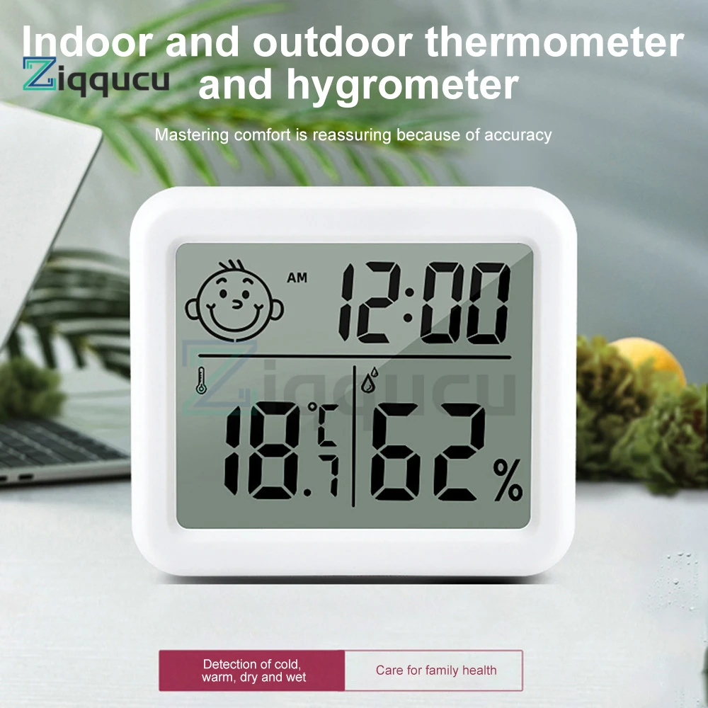 Temea Smiley Mini LCD Digital Thermometer Hygrometer Indoor Room Temperature Humidity Meter Sensor Gauge Weather Station
Temea Smiley Mini LCD Digital Thermometer Hygrometer Indoor Room Temperature Humidity Meter Sensor Gauge Weather Station
