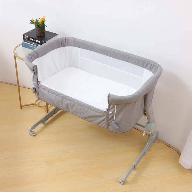 Baby bed, curved headboard, splicing bed, BB bed, portable removable newborn bed
Baby bed, curved headboard, splicing bed, BB bed, portable removable newborn bed