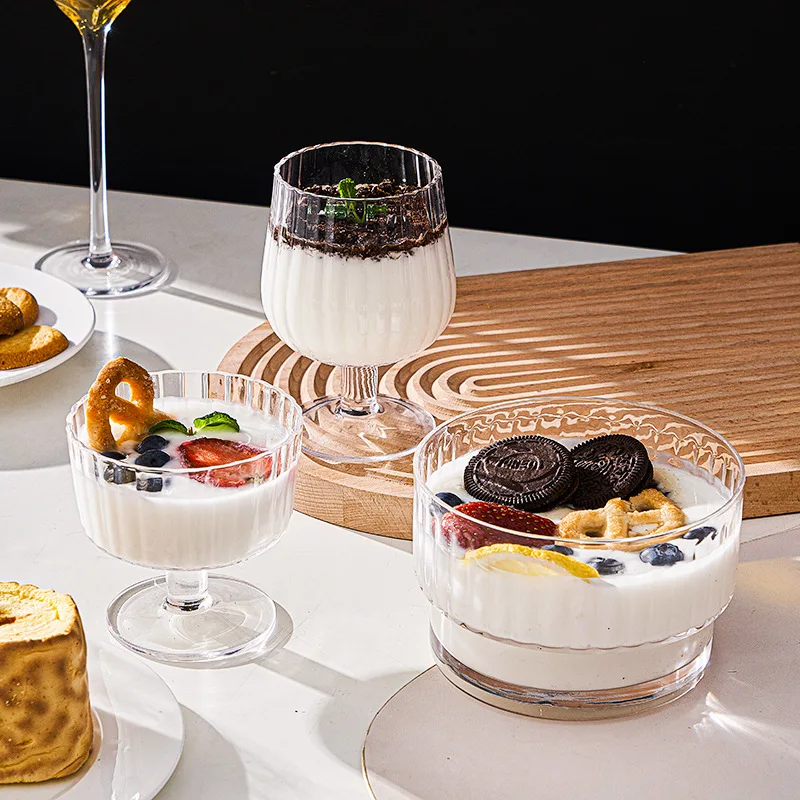 Vertical Striped Drink Cup Crystal Glass Ice Cream Bowl Summer Pudding Dessert Cup Yogurt Bowl Juice Cup Cute Water Bottle
Vertical Striped Drink Cup Crystal Glass Ice Cream Bowl Summer Pudding Dessert Cup Yogurt Bowl Juice Cup Cute Water Bottle