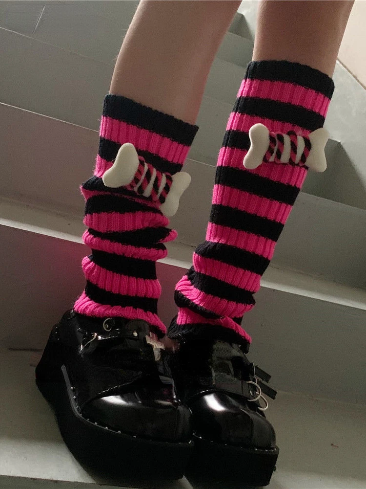 Y2K Women Goth Punk Knitted Leg Warmer 24 Colors Socks Harajuku Gothic Lolita Foot Striped Socks Bones Leg Warmers Stockings
Y2K Women Goth Punk Knitted Leg Warmer 24 Colors Socks Harajuku Gothic Lolita Foot Striped Socks Bones Leg Warmers Stockings