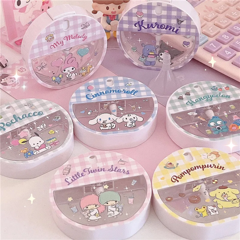 Круглая бутылка с распылителем Kawaii Sanrios мультяшный диспенсер для спиртовых духов