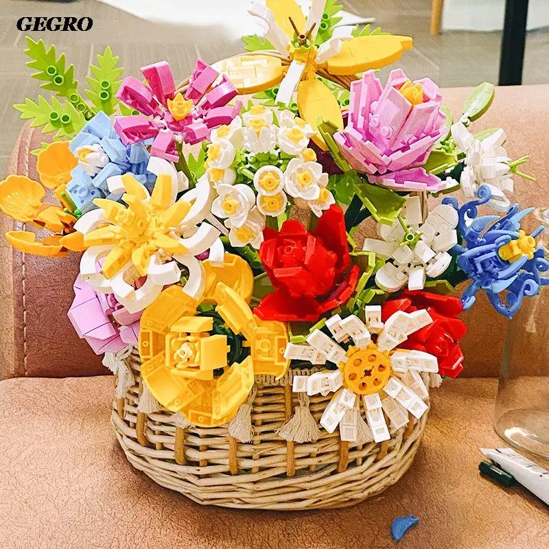 Flower Bouquet Building Blocks Floral Plants Bricks DIY Romantic Home Decoration 3D Model Block Toys For Girls Original Box
Flower Bouquet Building Blocks Floral Plants Bricks DIY Romantic Home Decoration 3D Model Block Toys For Girls Original Box