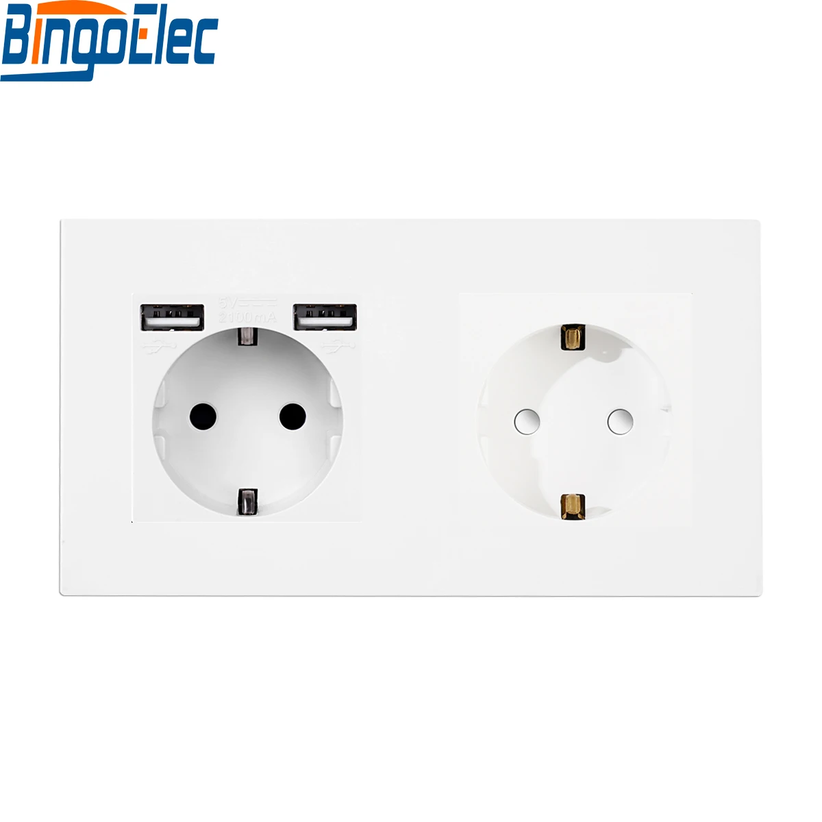 Bingoelec EU 2gang Power socket,16A electrical plug socket with usb,double Socket with USB, 146*86mm pc panel wall socket
Bingoelec EU 2gang Power socket,16A electrical plug socket with usb,double Socket with USB, 146*86mm pc panel wall socket
