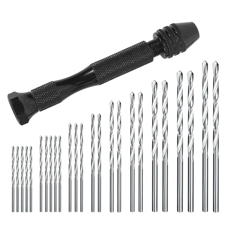 Hand Drill Set Precision Pin Vise With 25 Pieces Mini Twist Drill Bits For Model,Diy,Jewelry Making,Multipurpose Rotary Tool Dri
Hand Drill Set Precision Pin Vise With 25 Pieces Mini Twist Drill Bits For Model,Diy,Jewelry Making,Multipurpose Rotary Tool Dri