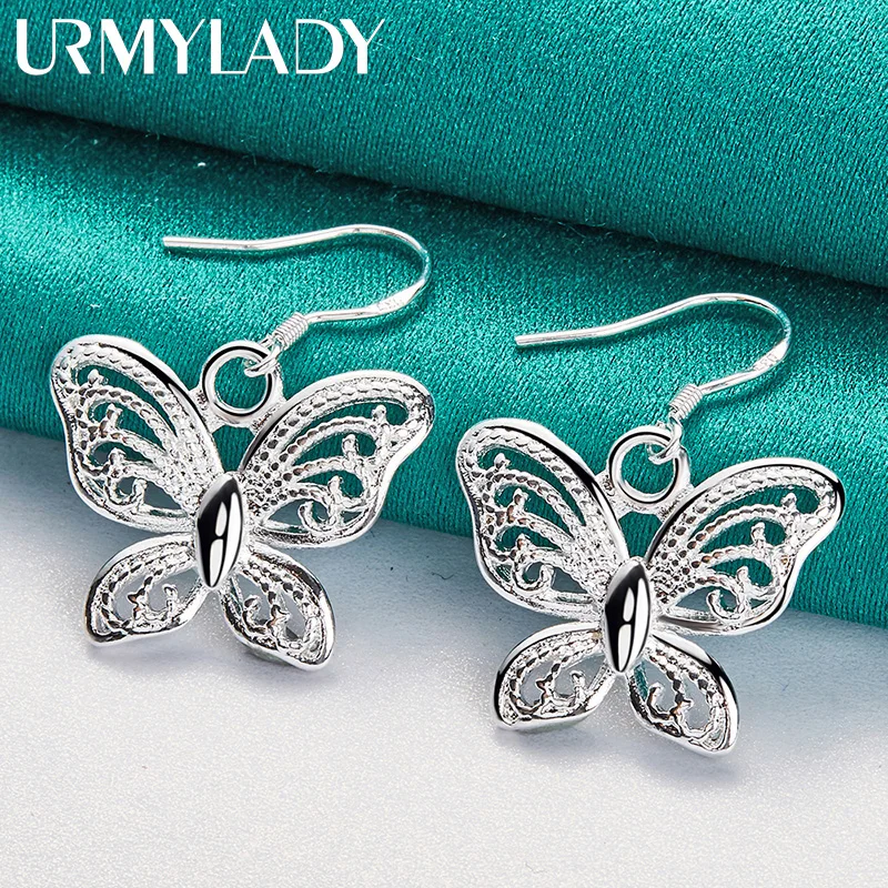 URMYLADY 925 Sterling Silver Butterfly Earrings Eardrop for Women Charm Wedding Engagement Fashion Jewelry
URMYLADY 925 Sterling Silver Butterfly Earrings Eardrop for Women Charm Wedding Engagement Fashion Jewelry