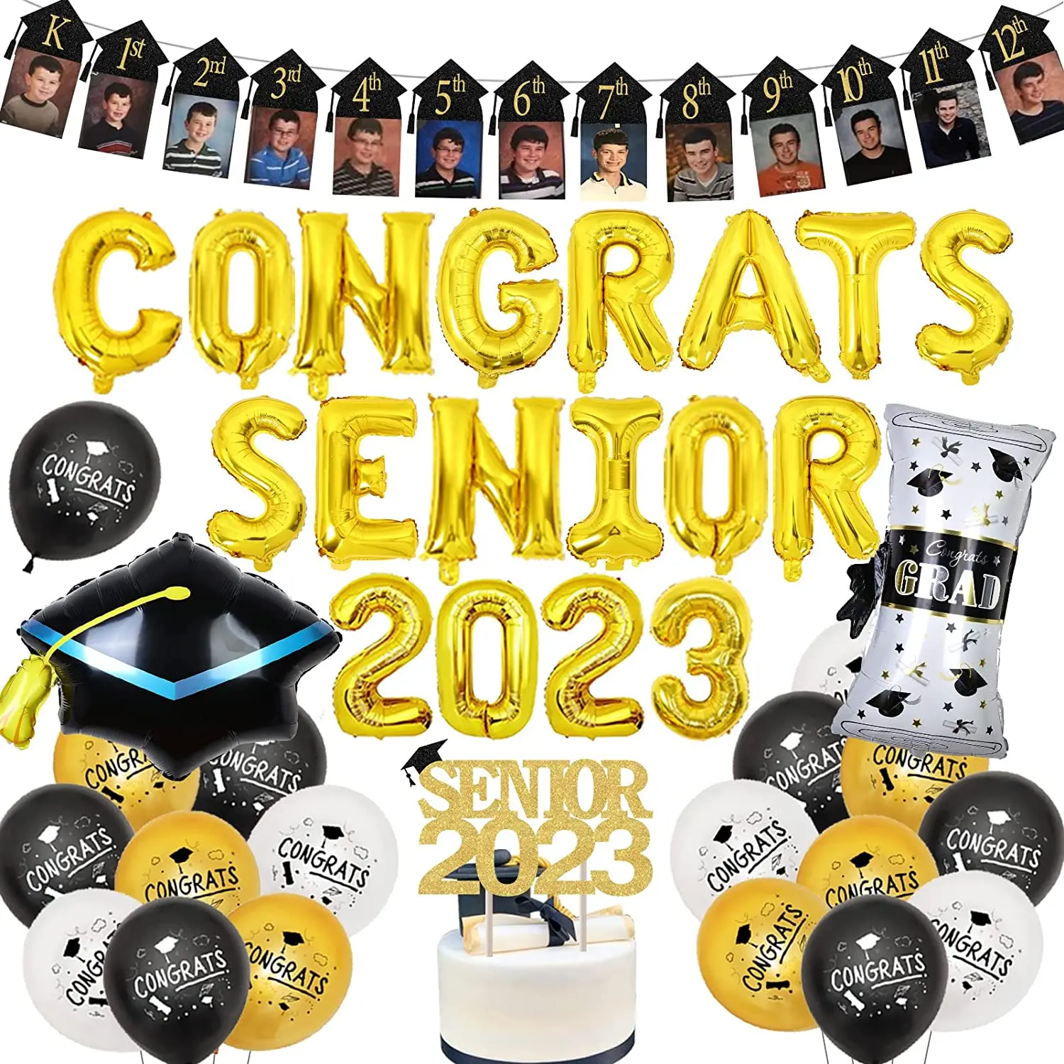 Funmemoir High School Graduation Decorations 2023 Congrats Senior Balloons Grade Photo Banner for Class of 2023 Graduation Party
Funmemoir High School Graduation Decorations 2023 Congrats Senior Balloons Grade Photo Banner for Class of 2023 Graduation Party