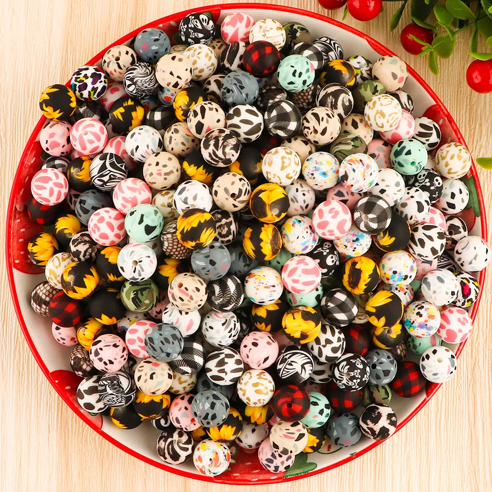 10Pcs 15mm Round Printed Beads Leopard Print Silicone Beads Food Grade Baby Chewing Teething Beads DIY Pacifier Chain Baby Toys
10Pcs 15mm Round Printed Beads Leopard Print Silicone Beads Food Grade Baby Chewing Teething Beads DIY Pacifier Chain Baby Toys