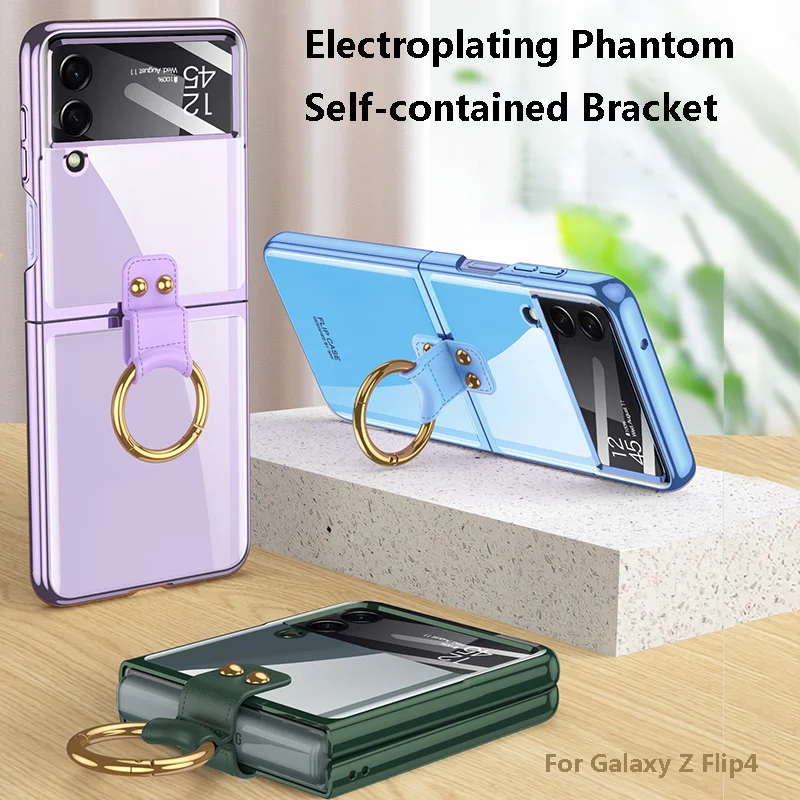 Ring Holder Phantom PC Case For Samsung Galaxy Z Flip 4 5G Phone Case Solid Color Anti Fingerprints protection funda for flip4
Ring Holder Phantom PC Case For Samsung Galaxy Z Flip 4 5G Phone Case Solid Color Anti Fingerprints protection funda for flip4