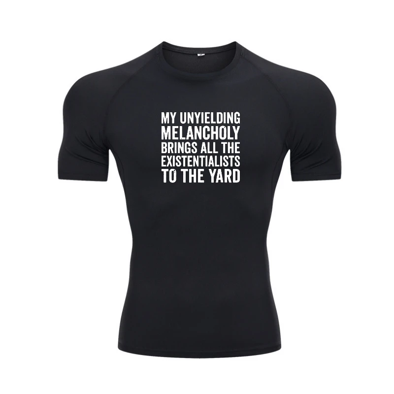 My Unyielding Melancholy Brings Existentialists Sadness T-Shirt Cotton Male T Shirt Design Tops & Tees Fashionable Funny
My Unyielding Melancholy Brings Existentialists Sadness T-Shirt Cotton Male T Shirt Design Tops & Tees Fashionable Funny