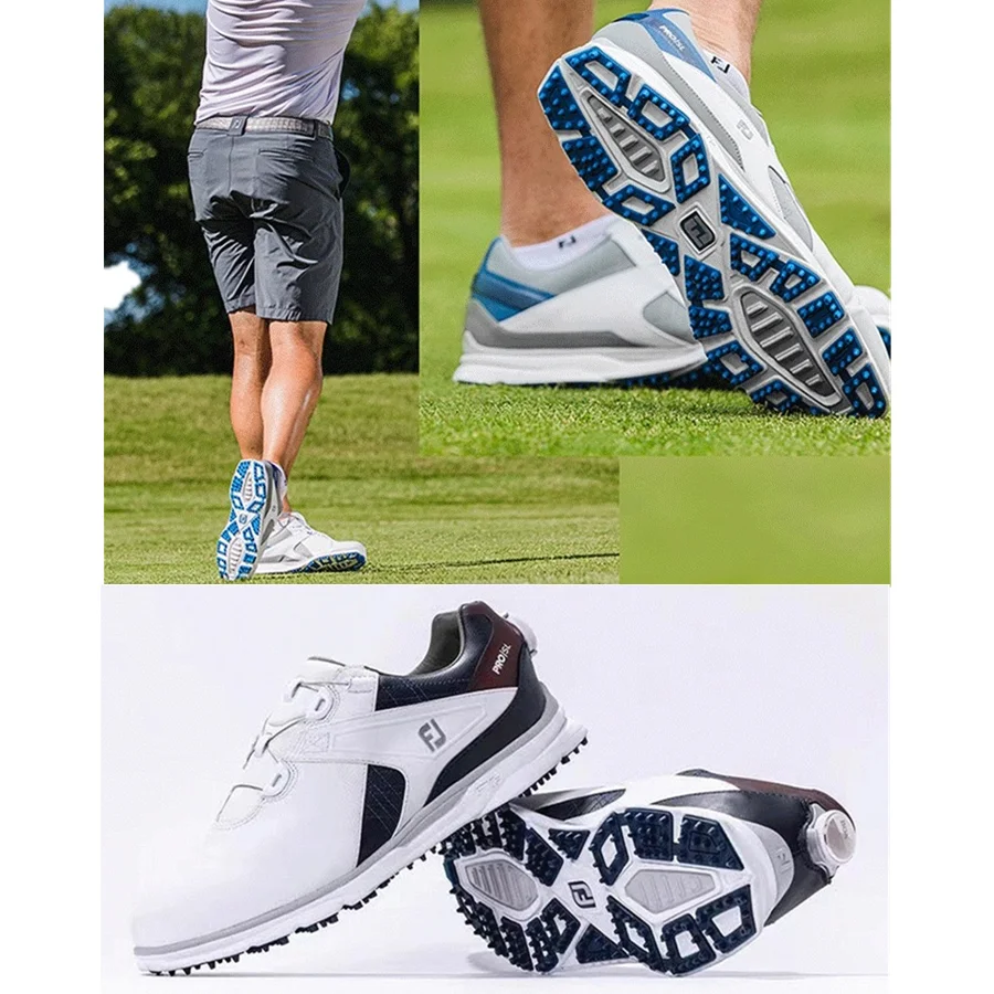 New Golf Shoes Men's Nailed Leather Waterproof and Breathable Black Knob Golf Men's Outdoor Sports and Casual light Shoes
New Golf Shoes Men's Nailed Leather Waterproof and Breathable Black Knob Golf Men's Outdoor Sports and Casual light Shoes