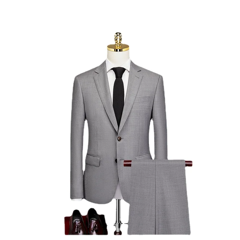 Wool Suit Men's Business Casual Professional Formal Suit Slim Double Slit Bridegroom's Wedding Dress Grey Suit Men
Wool Suit Men's Business Casual Professional Formal Suit Slim Double Slit Bridegroom's Wedding Dress Grey Suit Men