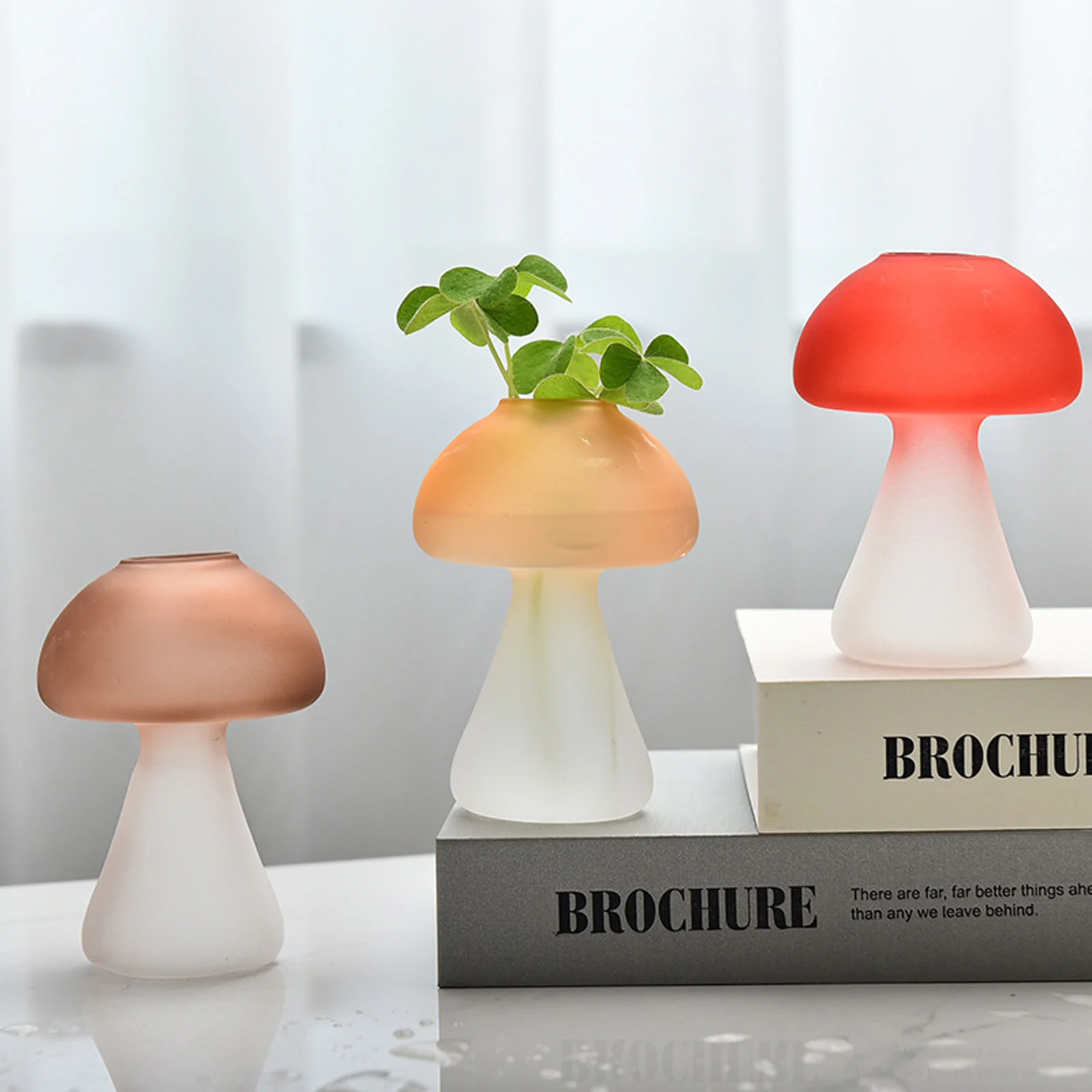 

Креативная стеклянная ваза в виде грибов, стеклянные поделки, ваза для гидропоники, растений, украшение для дома, гостиной, ваза в виде грибов