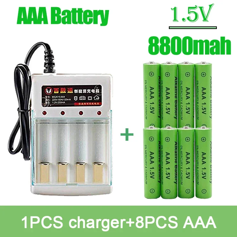 AAAbattery Rechargeable Battery 1.5V AAA8800MAH WithchargerAAA Alkalinitybattery Suitable ForElectrictoys MP3shaverremotecontrol
AAAbattery Rechargeable Battery 1.5V AAA8800MAH WithchargerAAA Alkalinitybattery Suitable ForElectrictoys MP3shaverremotecontrol