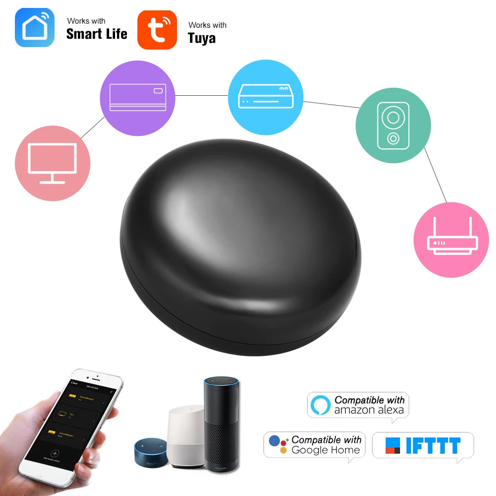 WiFi-IR Remote IR Control Hub Wi-Fi(2.4Ghz) Enabled Infrared Universal Remote Controller For Air Conditioner
WiFi-IR Remote IR Control Hub Wi-Fi(2.4Ghz) Enabled Infrared Universal Remote Controller For Air Conditioner