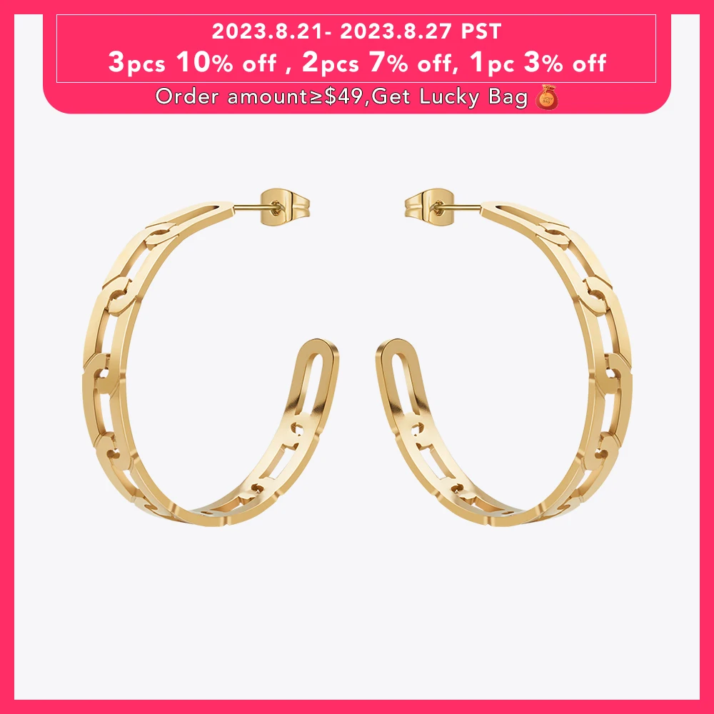 Enfashion Pure Cutout C Hoop Earrings Gold Color Stainless Steel Hoops Earings For Women Fashion Jewelry Aros Dropship E231488
Enfashion Pure Cutout C Hoop Earrings Gold Color Stainless Steel Hoops Earings For Women Fashion Jewelry Aros Dropship E231488