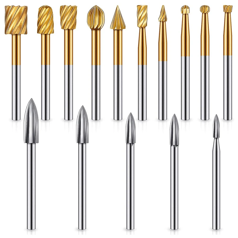 15 Pcs Wood Carving Bit Cut Carbide Rotary Burrs Wood Carving And Engraving Drill Bit Milling Cutter Root Carving Tools
15 Pcs Wood Carving Bit Cut Carbide Rotary Burrs Wood Carving And Engraving Drill Bit Milling Cutter Root Carving Tools