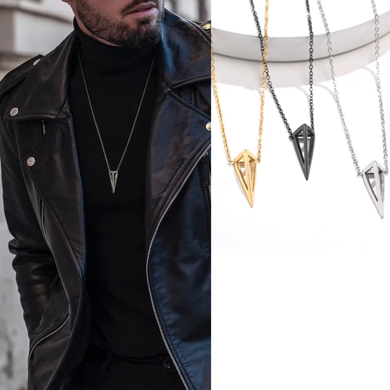 Men Necklace,Fashion Jewelry Triangle Cone Pendant,Mens Stainless Steel Geometric Accessories, Triangular Pendant Necklace
Men Necklace,Fashion Jewelry Triangle Cone Pendant,Mens Stainless Steel Geometric Accessories, Triangular Pendant Necklace