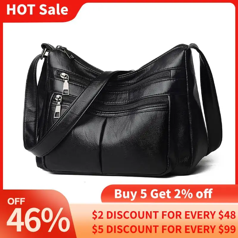 Elegant Women Soft PU Leather Crossbody Bag 2022 Large Capacity Tote Bags Multi Pocket Shoulder Bag Female Retro Daily Handbag
Elegant Women Soft PU Leather Crossbody Bag 2022 Large Capacity Tote Bags Multi Pocket Shoulder Bag Female Retro Daily Handbag