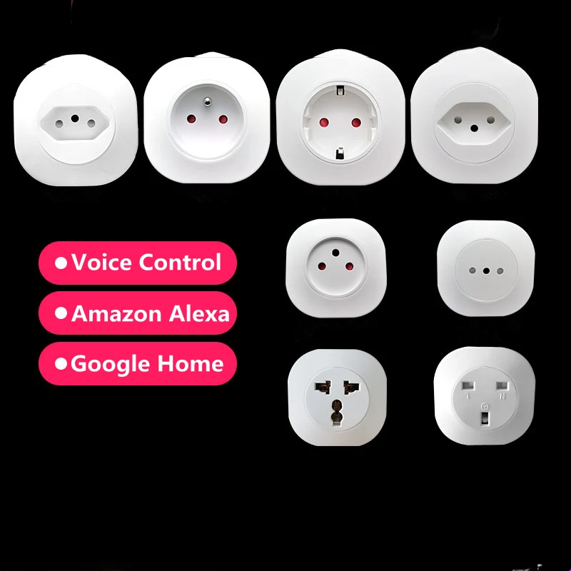 WiFi Smart Plug EU Brazil Israel Adaptor Wireless Remote Voice Control Power Monitor Outlet Timer Socket for Alexa Google Home
WiFi Smart Plug EU Brazil Israel Adaptor Wireless Remote Voice Control Power Monitor Outlet Timer Socket for Alexa Google Home
