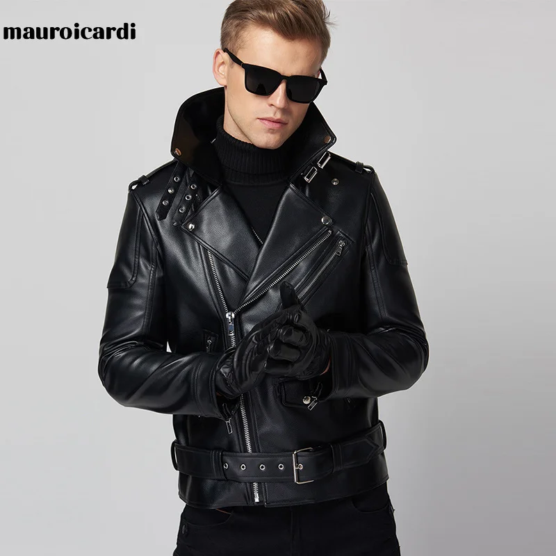 Куртка Mauroicardi Мужская демисезонная из мягкой искусственной кожи, байкерская куртка на молнии, с длинным рукавом и поясом, брендовая одежда 3xl, 4xl, 5xl
Куртка Mauroicardi Мужская демисезонная из мягкой искусственной кожи, байкерская куртка на молнии, с длинным рукавом и поясом, брендовая одежда 3xl, 4xl, 5xl