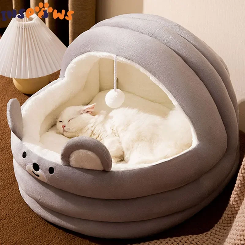 NEW Winter Cat Bed for Indoor Warm Pet Bed for Small Dogs Puppy Cave with Removable Cushion Kitten Basket with Hanging Plush Bal
NEW Winter Cat Bed for Indoor Warm Pet Bed for Small Dogs Puppy Cave with Removable Cushion Kitten Basket with Hanging Plush Bal