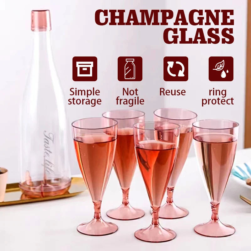 Plastic Champagne Flutes Set Of 6 Detachable Wine Glasses Durable And Reusable Stemware Portable For Parties And Outdoor Events
Plastic Champagne Flutes Set Of 6 Detachable Wine Glasses Durable And Reusable Stemware Portable For Parties And Outdoor Events