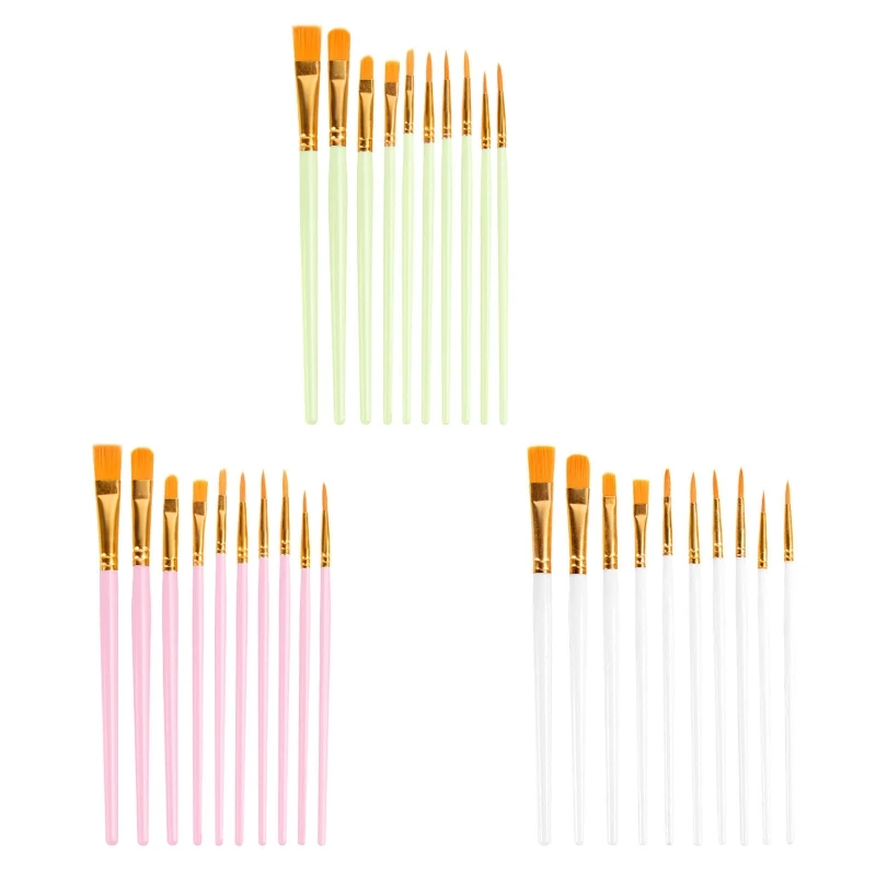 594F 10x Oil Watercolor Acrylic Paint Brush Various Nylon Brush Head for Art Student
594F 10x Oil Watercolor Acrylic Paint Brush Various Nylon Brush Head for Art Student