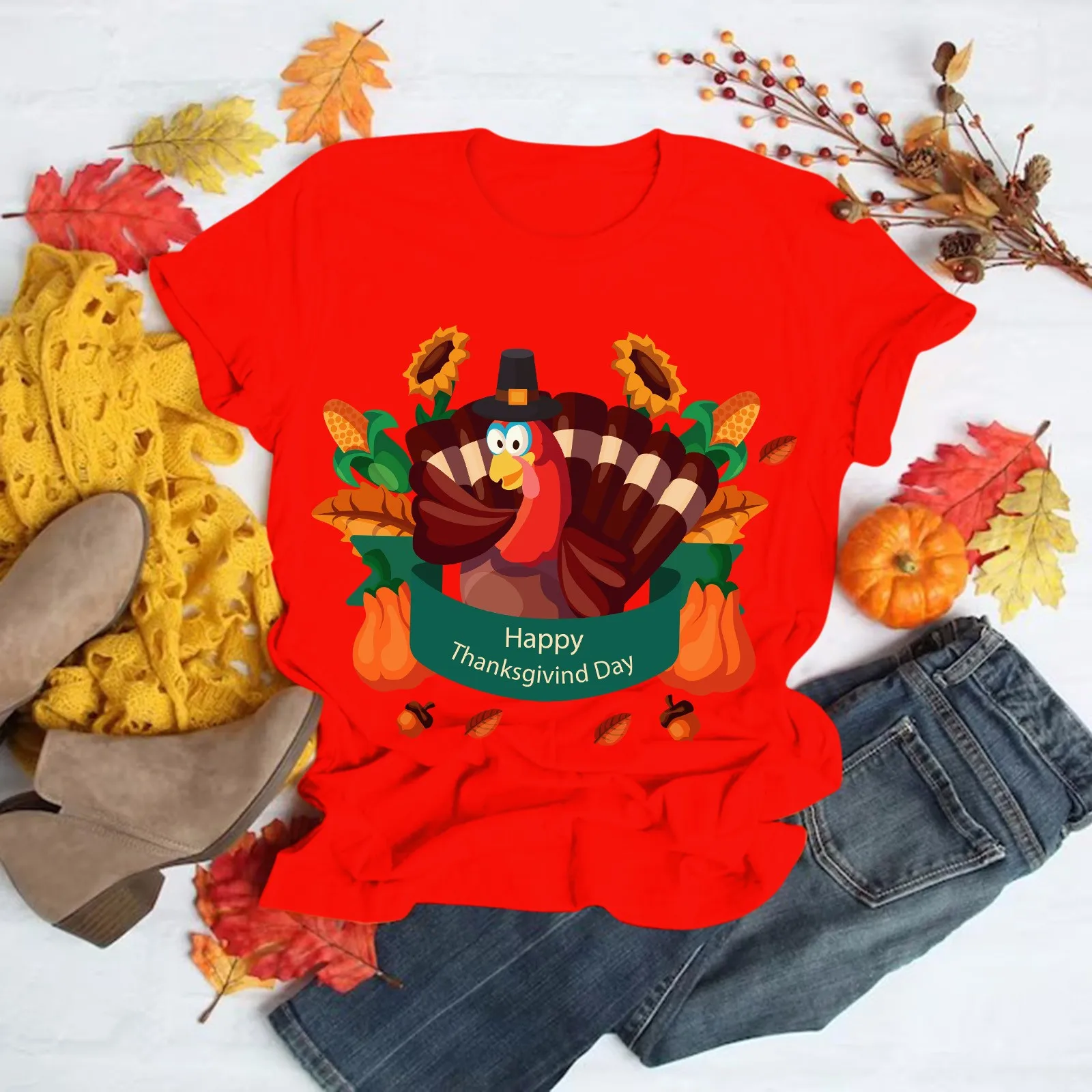 Womens Thanksgiving Day Printed Short Sleeve Crew Neck T Shirt Top Athletic Short Sleeve Shirt Women
Womens Thanksgiving Day Printed Short Sleeve Crew Neck T Shirt Top Athletic Short Sleeve Shirt Women