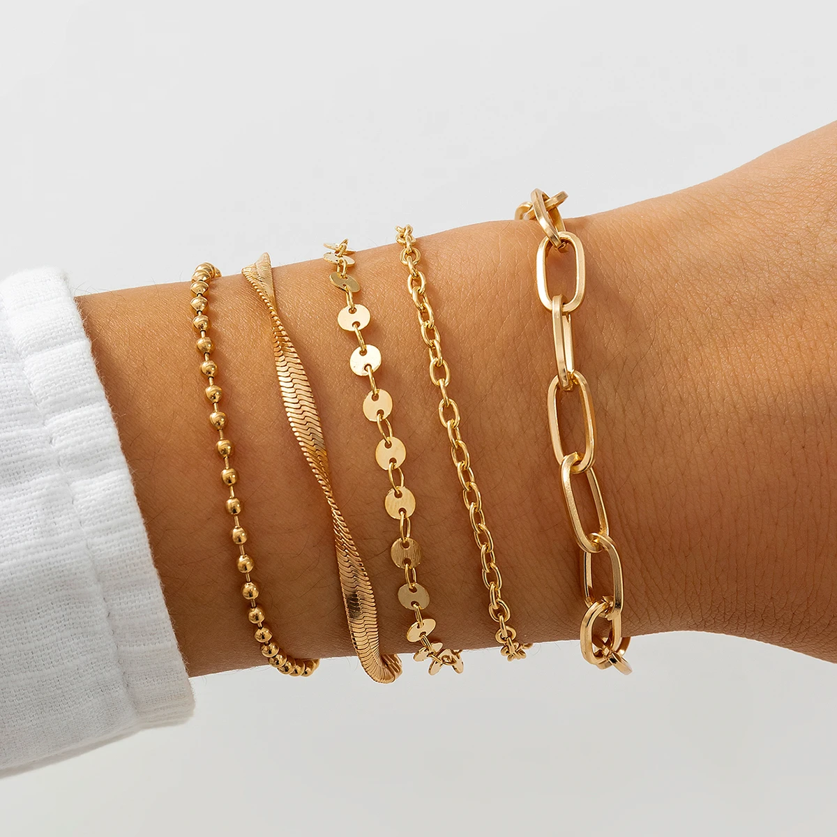 Lacteo Boho Gold Color Metal Thin Snake Chain Bracelets Bangle for Women Jewelry Simple Link Chain Bohemian Gifts Female Beach
Lacteo Boho Gold Color Metal Thin Snake Chain Bracelets Bangle for Women Jewelry Simple Link Chain Bohemian Gifts Female Beach
