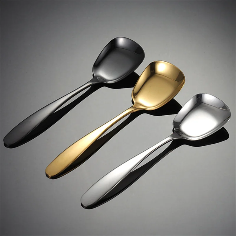 3 Size Stainless Steel Large Square Kitchen Spoon Flat-bottomed Rice Soup Ladle for Dessert Ice Cream Serving Spatula Tableware
3 Size Stainless Steel Large Square Kitchen Spoon Flat-bottomed Rice Soup Ladle for Dessert Ice Cream Serving Spatula Tableware