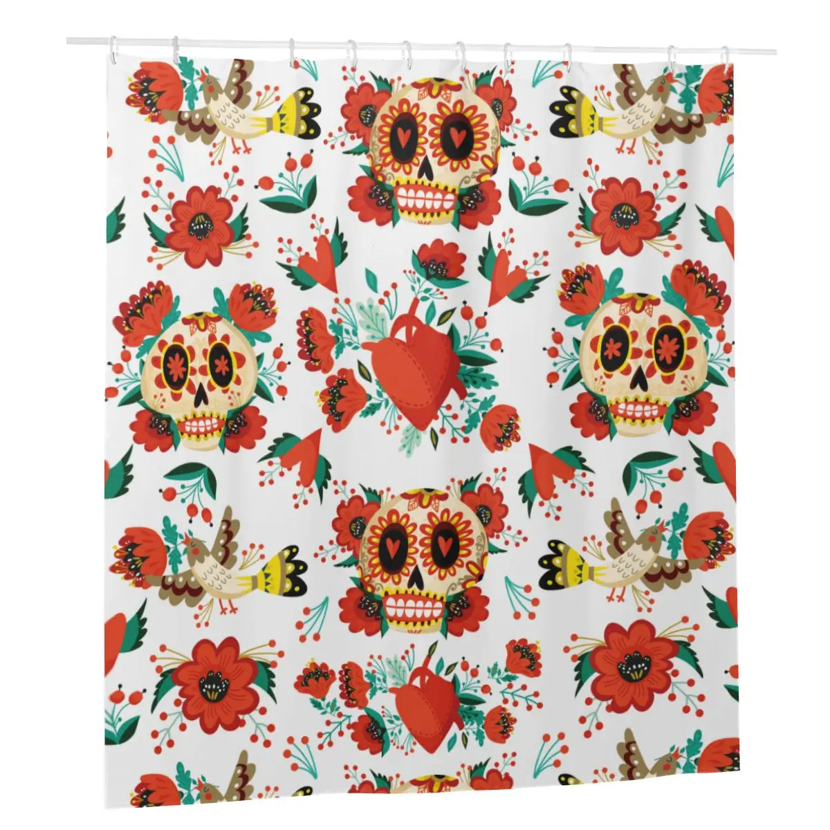 Мексиканская занавеска для душа с изображением сахарного черепа на Хэллоуин, занавеска для ванной из полиэстера, модные занавески для ванн...
Мексиканская занавеска для душа с изображением сахарного черепа на Хэллоуин, занавеска для ванной из полиэстера, модные занавески для ванн...