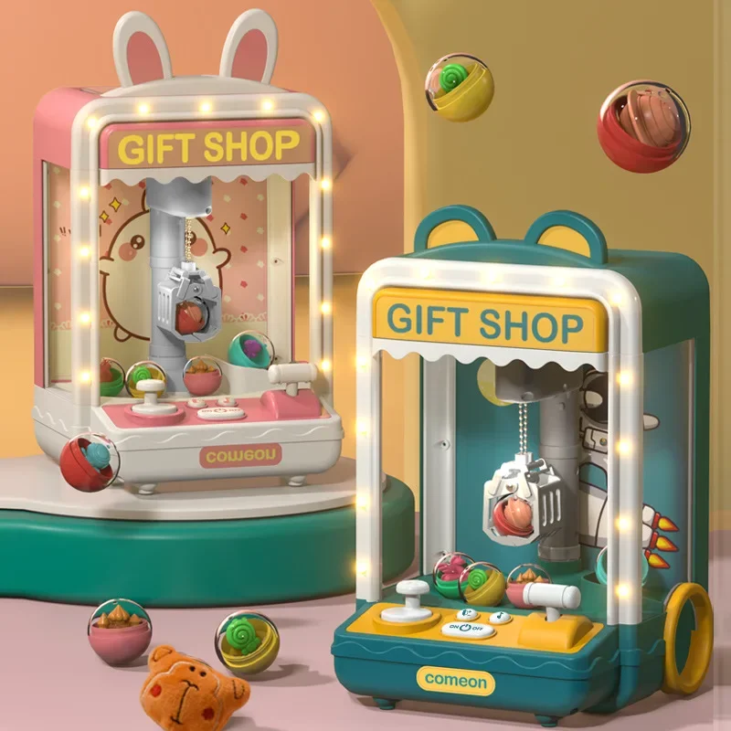 

Claw Machine Doll Cartoon Automatic Doll Machine Kids Operated Play Game Clip Doll Toys Mini Claw Catch Toy Crane Machines Gift