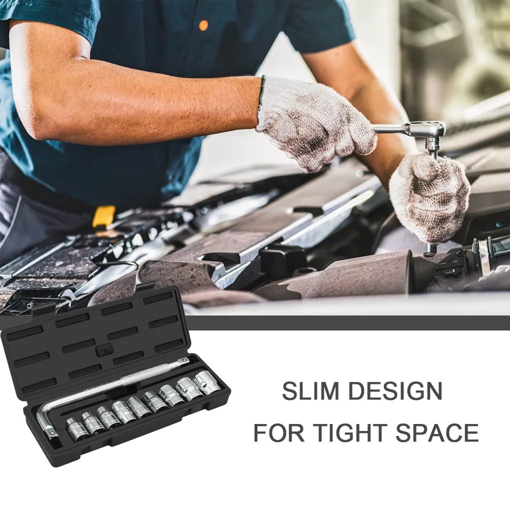 10 Pieces Car Repair Tools with Case Vehicle Bending Bar Sockets Automobile Multitool Wrench Universal Tool Set Supplies
10 Pieces Car Repair Tools with Case Vehicle Bending Bar Sockets Automobile Multitool Wrench Universal Tool Set Supplies
