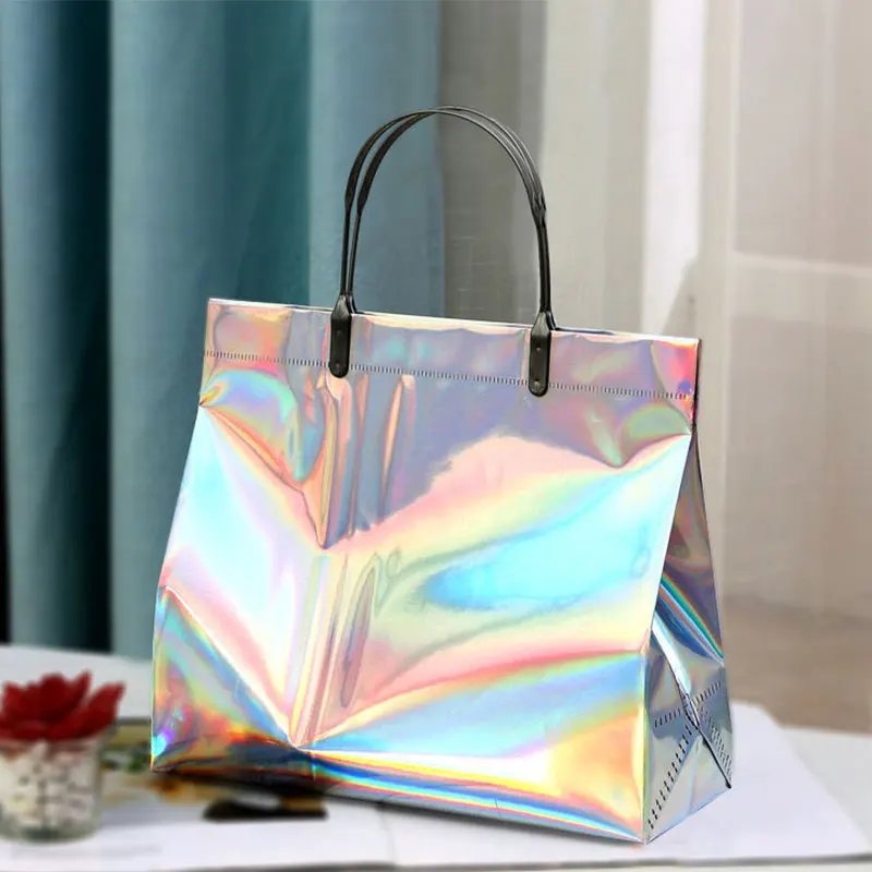 Casual PVC Laser Tote Bag Thick Handbag Waterproof Storage Bag Portable Clothing MakeUp Shopping Bag Gift
Casual PVC Laser Tote Bag Thick Handbag Waterproof Storage Bag Portable Clothing MakeUp Shopping Bag Gift