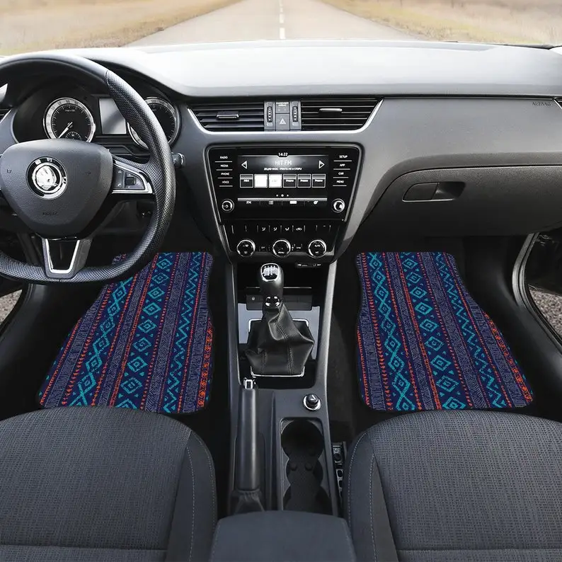 Navy Blue Ethnic Aztec Boho Chic Bohemian Pattern Car Floor Mats Set, Front and Back Floor Mats for Car, Car Accessories
Navy Blue Ethnic Aztec Boho Chic Bohemian Pattern Car Floor Mats Set, Front and Back Floor Mats for Car, Car Accessories