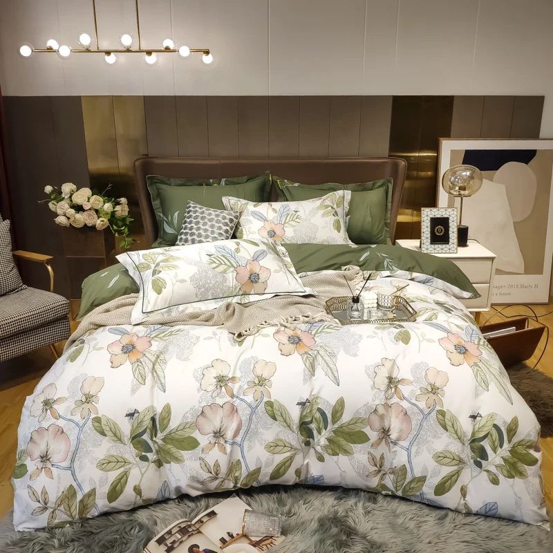 New100% Egyptian Cotton Plant Flower Printing Bedding Set Queen King Duvet Cover Size Fitted Bed Sheet Pillowcases Home Textiles
New100% Egyptian Cotton Plant Flower Printing Bedding Set Queen King Duvet Cover Size Fitted Bed Sheet Pillowcases Home Textiles