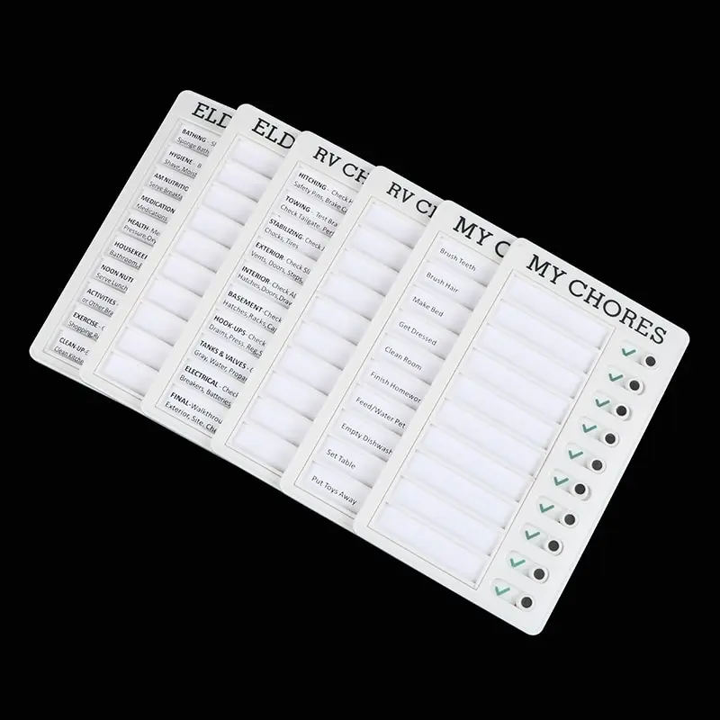 Memo Plastic Board Chore Chart Reusable RV Checklist Daily Planner Behavior 20x12cm
Memo Plastic Board Chore Chart Reusable RV Checklist Daily Planner Behavior 20x12cm