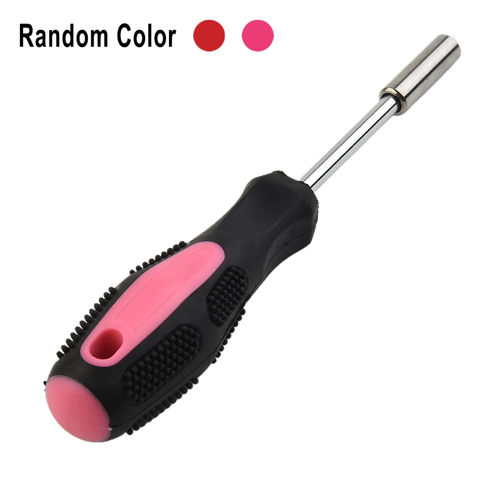 High End Red Magnetic Bit Holder Screwdriver Spinner Handle 1/4 Inch Hex Drive Chrome Vanadium Steel Construction
High End Red Magnetic Bit Holder Screwdriver Spinner Handle 1/4 Inch Hex Drive Chrome Vanadium Steel Construction