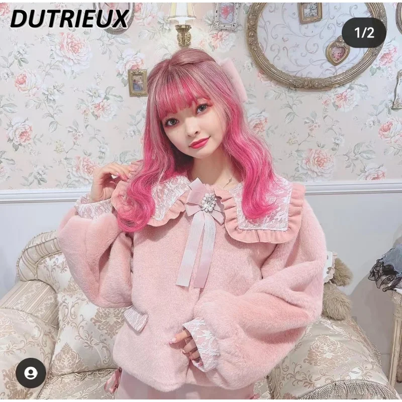 Sailor Collar Loose Coat for Lady Japanese Style Sweet Cute Fashion New Autumn Winter Casual Jacket Solid Color Women's Coats
Sailor Collar Loose Coat for Lady Japanese Style Sweet Cute Fashion New Autumn Winter Casual Jacket Solid Color Women's Coats