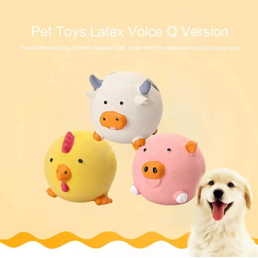 

Squeaky Dog Toys Pet Chew Toy Bite Resistant Cute Cartoon Latex Puppy Screaming Toy Squeaking Dog Semulsion Pets Accessories