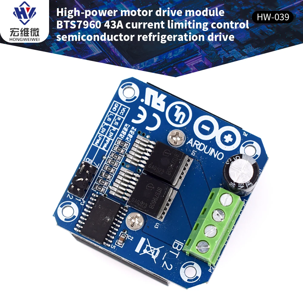 Double BTS7960 43A H-bridge High-power Motor Driver module/ diy smart car Current diagnostic
Double BTS7960 43A H-bridge High-power Motor Driver module/ diy smart car Current diagnostic