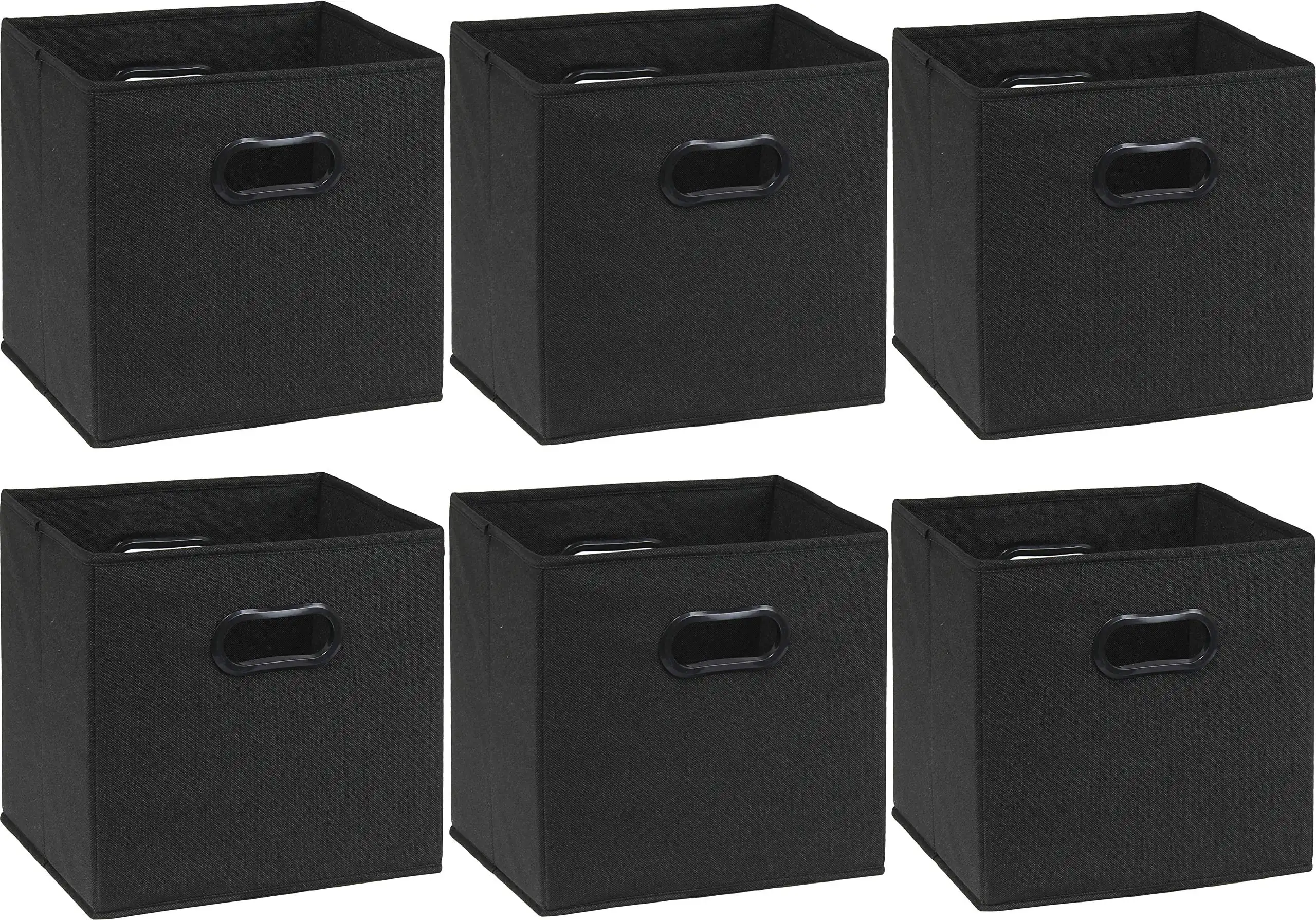 6Pack - SimpleHouseware Foldable Cube Storage Bin with Handle, Black Storage Box Organizer
6Pack - SimpleHouseware Foldable Cube Storage Bin with Handle, Black Storage Box Organizer