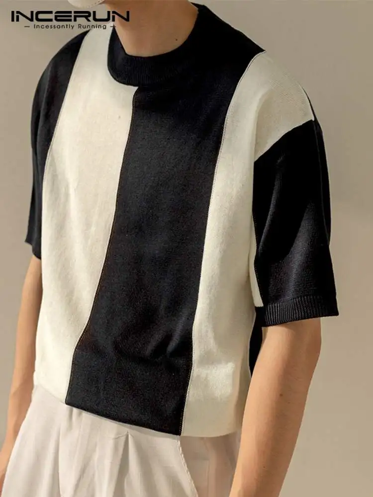 INCERUN Tops 2022 Korean Style Men Contrast Color Half-neck Pullover Blouse Casual Knitted Short-sleeved Bottoming Shirts S-5XL
INCERUN Tops 2022 Korean Style Men Contrast Color Half-neck Pullover Blouse Casual Knitted Short-sleeved Bottoming Shirts S-5XL