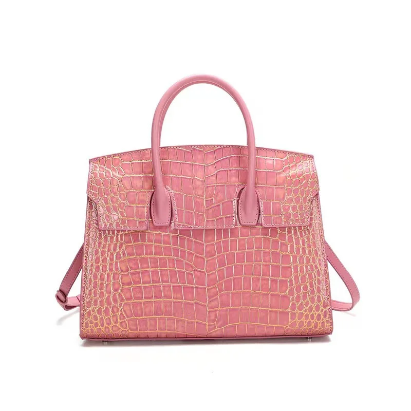 

Genuine leather new bag, crocodile women's bag, snake skin fashion platinum bag, portable one shoulder diagonal cross bag