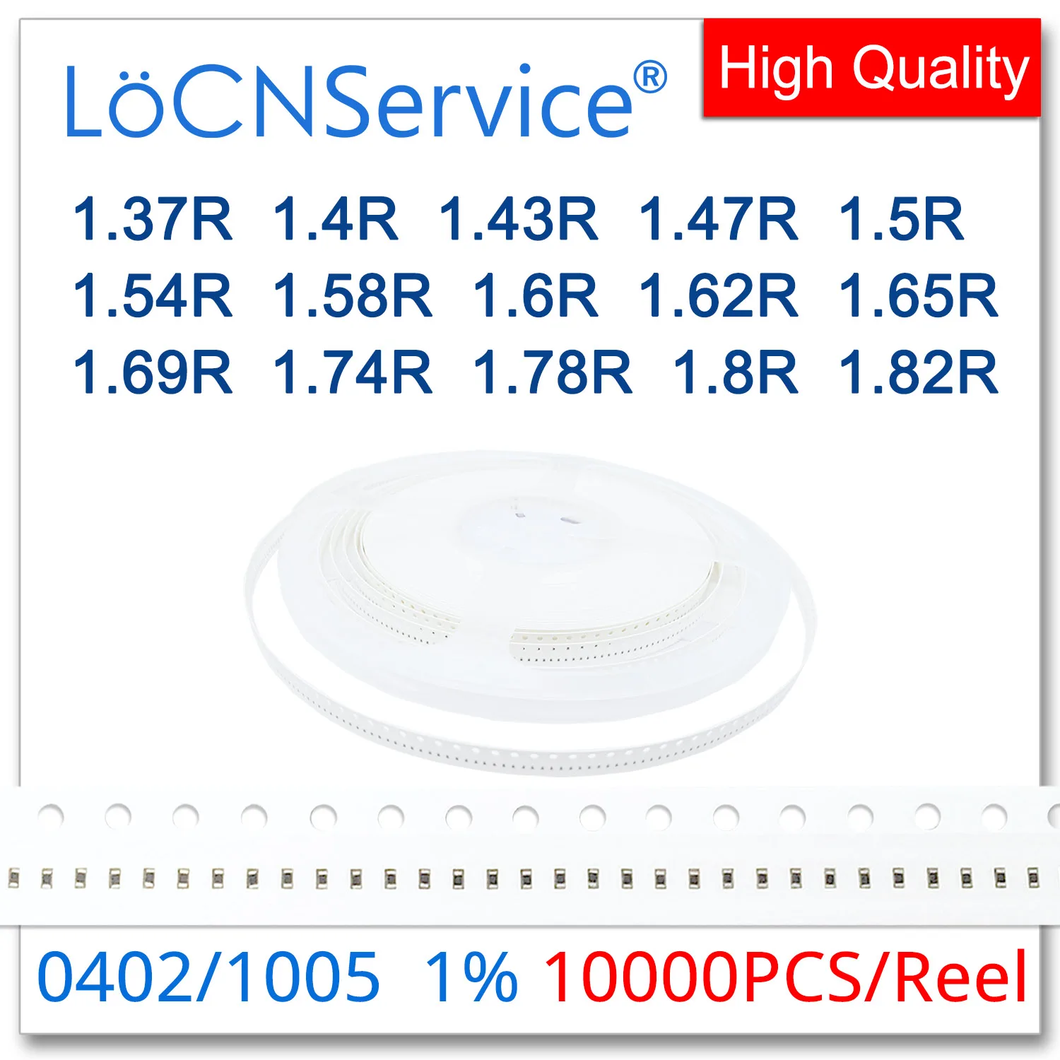 LoCNService 0402 1% 10000PCS 1.37R 1.4R 1.43R 1.47R 1.5R 1.54R 1.58R 1.6R 1.62R 1.65R 1.69R 1.74R 1.78R 1.8R 1.82R 1005 Resistor
LoCNService 0402 1% 10000PCS 1.37R 1.4R 1.43R 1.47R 1.5R 1.54R 1.58R 1.6R 1.62R 1.65R 1.69R 1.74R 1.78R 1.8R 1.82R 1005 Resistor