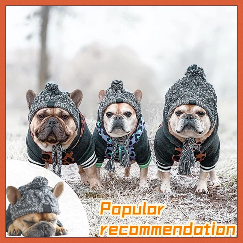 Winter Warm Dog Hats Windproof Knitting French Bulldog Hat for Dogs Chihuahua Hat Fluffy Ball Puppy Accessories Pet Hat
Winter Warm Dog Hats Windproof Knitting French Bulldog Hat for Dogs Chihuahua Hat Fluffy Ball Puppy Accessories Pet Hat