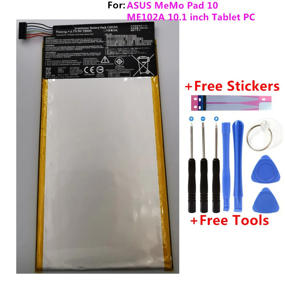 100% Original C11P1314 Tablet PC Battery For for ASUS MeMo Pad 10 ME102A 10.1 inch Tablet PC Batteries Bateria+Free Tools
100% Original C11P1314 Tablet PC Battery For for ASUS MeMo Pad 10 ME102A 10.1 inch Tablet PC Batteries Bateria+Free Tools