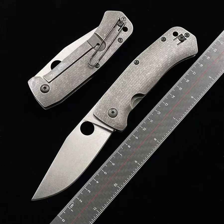 High Quality C186 Folding Knife D2 Blade Titanium Alloy Handle Saber Outdoor Camping Safety Pocket EDC Tool -BY48
High Quality C186 Folding Knife D2 Blade Titanium Alloy Handle Saber Outdoor Camping Safety Pocket EDC Tool -BY48