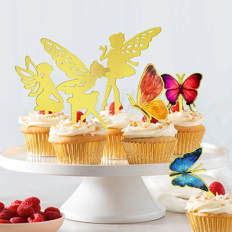 6pcs Fairy Butterfly Happy Birthday Cake Toppers Acrylic Angel Elf Cake Topper for Birthday Party Cake Decorations Supplies
6pcs Fairy Butterfly Happy Birthday Cake Toppers Acrylic Angel Elf Cake Topper for Birthday Party Cake Decorations Supplies