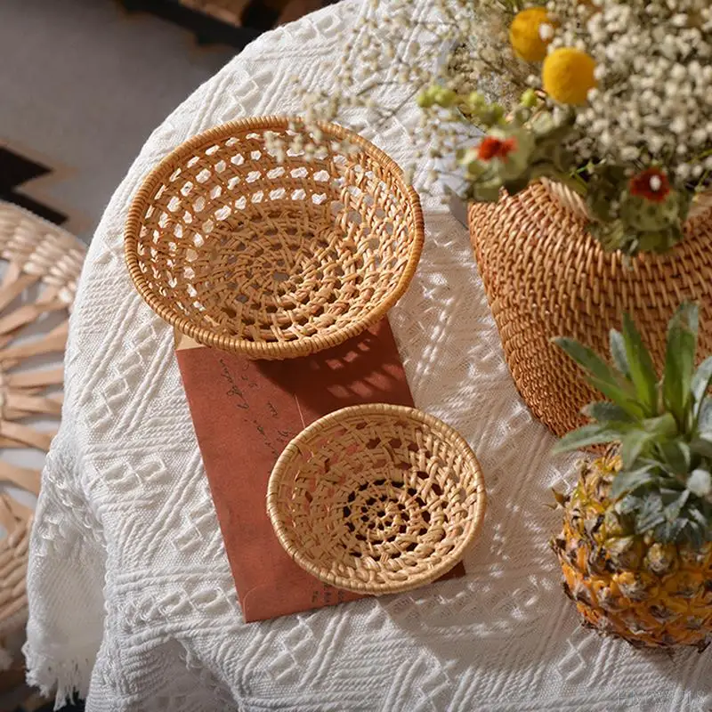 1Pcs Hand-Woven Storage Basket Bread Fruits Box Vegetable Organizer Rattan Wicker Basket Kitchen Supplies Household Tools
1Pcs Hand-Woven Storage Basket Bread Fruits Box Vegetable Organizer Rattan Wicker Basket Kitchen Supplies Household Tools